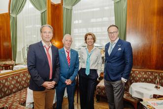 Das Podium des Pressegespr&auml;chs der &Ouml;sterreichischen Krebshilfe